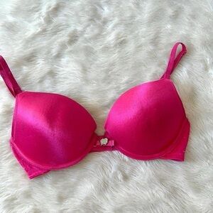 Vintage Victoria’s Secret Sexy Little Things Santa Satin Crystal Heart Bra Set S